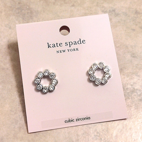 kate spade Jewelry - NEW Kate Spade Circle Stud Earrings in Silver
